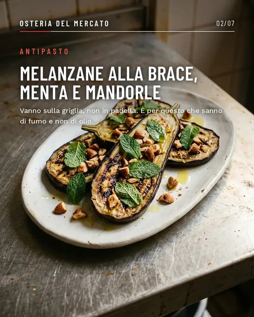 Slide 2 di 7 del carosello di esempio per un ristorante, generato dalla piattaforma
